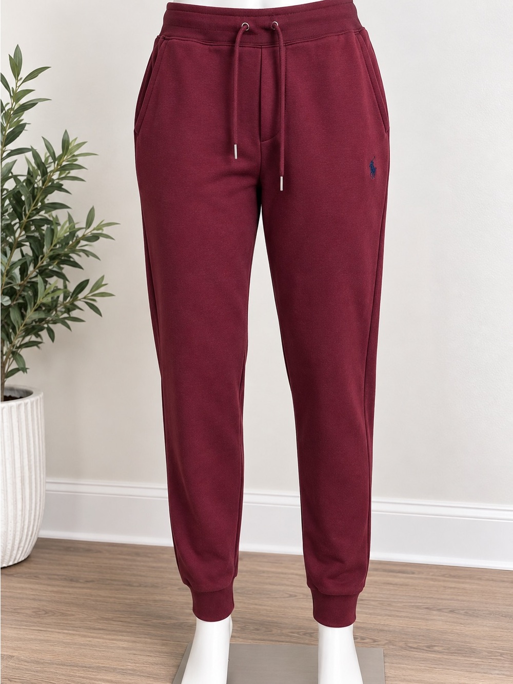 Polo by Ralph Lauren Men's Burgundy Drawstring Joggers